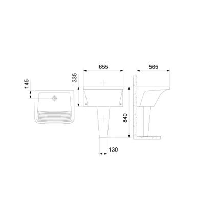 Imagem de Tanque GG 65,5X56,5cm 47L Branco - Celite