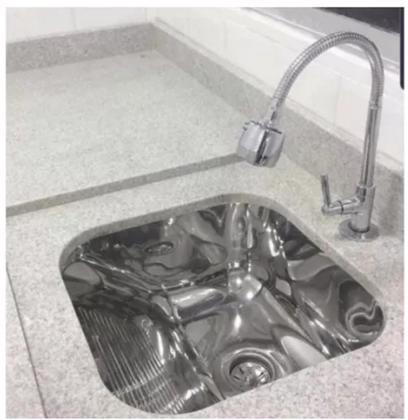 Imagem de Tanque inox 40x40x22cm (AÇO 304)  com sifão- Meganox