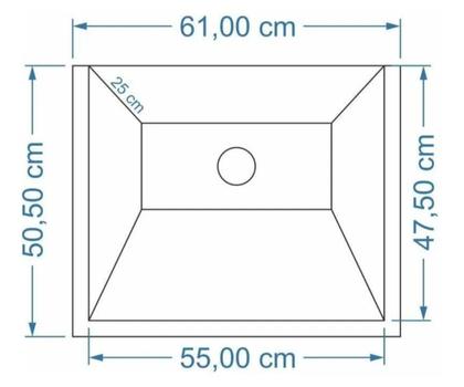 Imagem de Tanque Inox Lavanderia Pendurar Ts500 46 Litros C/válvula
