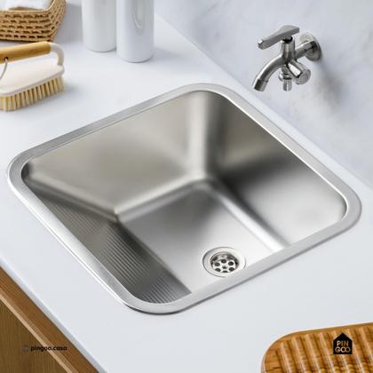 Imagem de Tanque Inox Monobloco Pingoo.casa - Prata