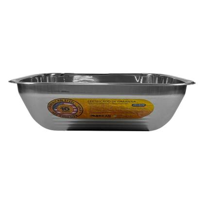 Imagem de Tanque Lavanderia Inox 304 Grande 50x40 Sobrepor Embutir 30l