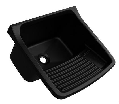 Imagem de Tanque Plástico 47x43x27cm 22L TQ0 Preto + Sifão Preto Astra