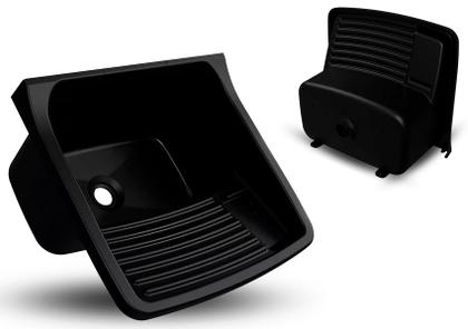 Imagem de Tanque Plástico Lavar Roupas C/ Sifão E Valvula Lavanderia 24L Veronna Cor Preto