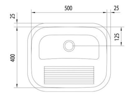 Imagem de Tanque Tramontina Hera 34 L 50x40 Prime Grande Aço Inox Acetinado Fosco com Válvula e Sifão Lavanderia Encaixe Sobrepor Embutir 94400107