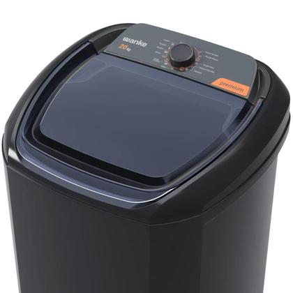 Imagem de Tanquinho de Lavar Roupa Wanke Premium Semiautomática 20kg 10 Programas Preto 127V - LWBE201T3