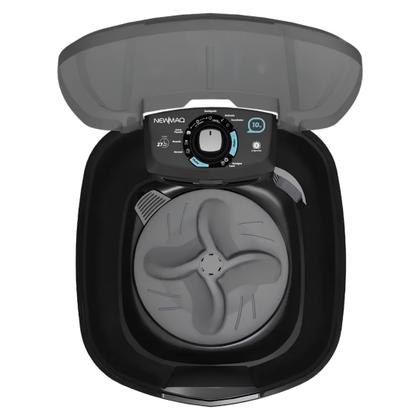 Imagem de Tanquinho Lavadora Semiautomática Newmaq 10kg Preto 127V com 9 Programas