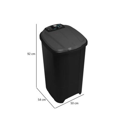 Imagem de Tanquinho Lavadora Semiautomática Newmaq 10kg Preto 127V com 9 Programas