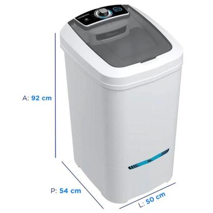 Imagem de Tanquinho Lavadora Semiautomática Newmaq 16kg Branco 220V com 9 Programas
