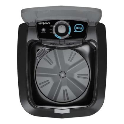 Imagem de Tanquinho Lavadora Semiautomática Newmaq 16kg Preto 127V com 9 Programas