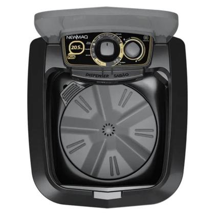 Imagem de Tanquinho Lavadora Semiautomática Newmaq 20,5kg Preto 220V com 9 Programas