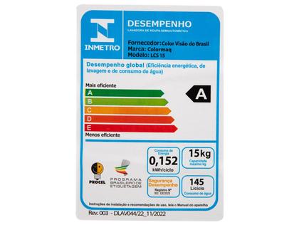Imagem de Tanquinho Lcs15 15kg Semiautomática Colormaq Branco 110v