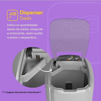 Imagem de Tanquinho/Máquina de Lavar Roupas Semi-automática 20Kg LCS  Colormaq Ecomax, Prata