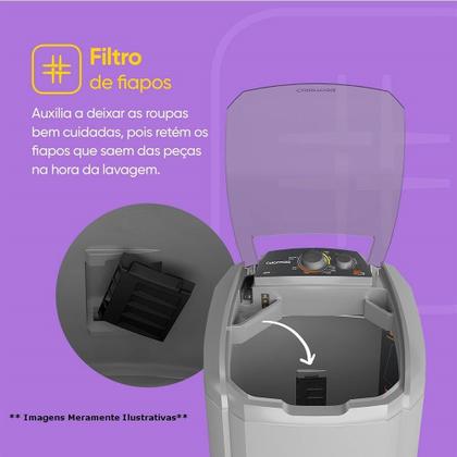 Imagem de Tanquinho/Máquina de Lavar Roupas Semi-automática 20Kg LCS  Colormaq Ecomax, Prata