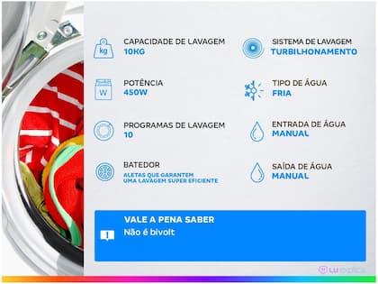 Imagem de Tanquinho Semiautomático Suggar 10Kg Lavamax Eco