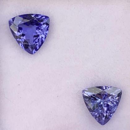 Imagem de Tanzanita Azul Trillion Par 1,73ct
