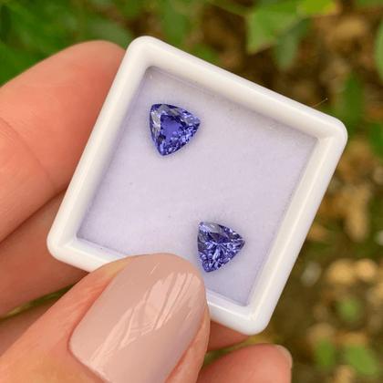 Imagem de Tanzanita Azul Trillion Par 1,73ct