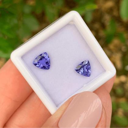 Imagem de Tanzanita Azul Trillion Par 1,73ct