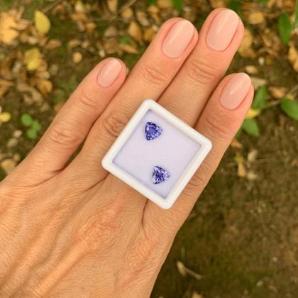 Imagem de Tanzanita Azul Trillion Par 1,73ct