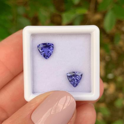 Imagem de Tanzanita Azul Trillion Par 1,73ct