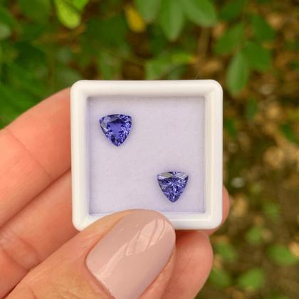 Imagem de Tanzanita Azul Trillion Par 1,73ct