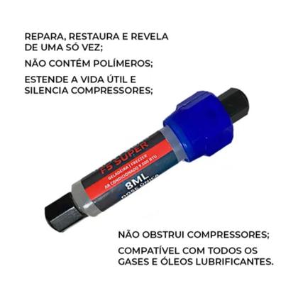 Imagem de Tapa Fugas F5 para Refrigeração Geladeira Ar Condicionado Dose Única 8ml Revela Repara e Restaura