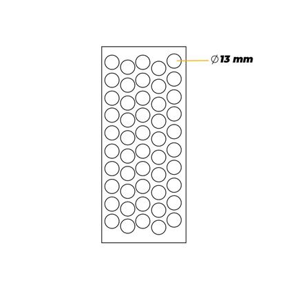 Imagem de Tapa Furo Adesivo Preto Tx 13mm Cartela Com 50 Unidades