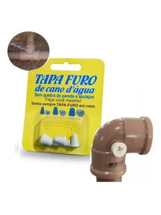 Imagem de Tapa Furo Cano D' Água Cano Furado Rosca Chave 5 Und