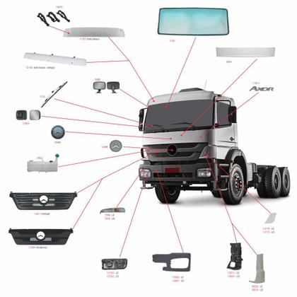 Imagem de Tapa Sol MB Atego Axor 1933 2544 Com Suporte RTM