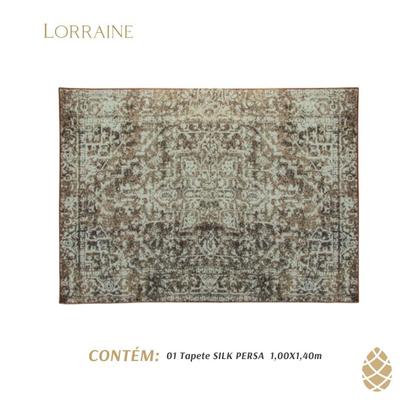 Imagem de Tapete 100X140Cm Sala Retangular Sultan Silk Antiderrapante