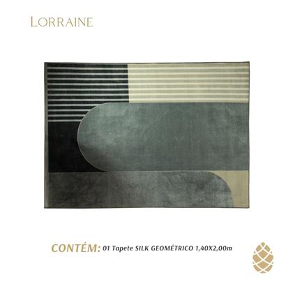 Imagem de Tapete 140X200cm Sala Retangular Sultan Silk Antiderrapante