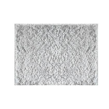 Imagem de Tapete 200x250 Pelo Baixo Pra Sala Quarto Minimalista 2x2,5 Cinza Prata Antiderrapante