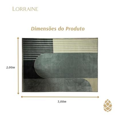 Imagem de Tapete 200X300Cm Sala Retangular Sultan Silk Antiderrapante