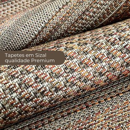 Imagem de Tapete 2x2,5m Para Decoração de Sala Quarto Escritório Em Sisal Não Gruda Pelo Antiderrapante
