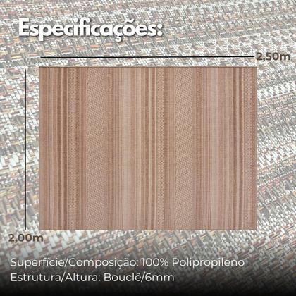Imagem de Tapete 2x2,5m Para Decoração de Sala Quarto Escritório Em Sisal Não Gruda Pelo Antiderrapante