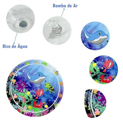 Imagem de Tapete Água Atividade Inflável Redondo Bebê Almofada Interativo