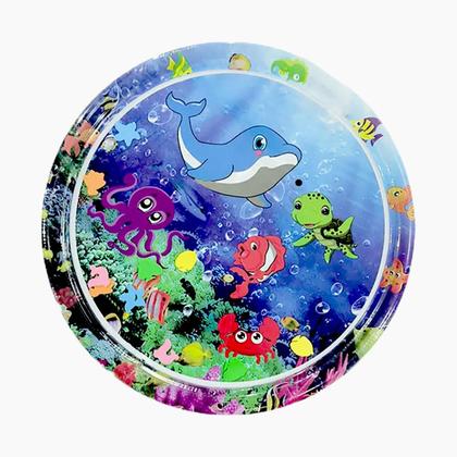 Imagem de Tapete Água Atividade Inflável Redondo Bebê Almofada Interativo