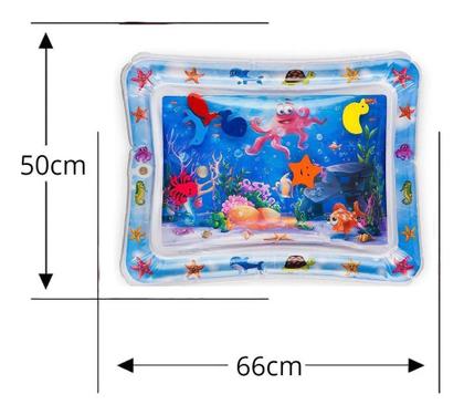 Imagem de Tapete Almofada de Água Inflável Atividades Infantil Azul - Color Baby