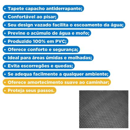 Imagem de Tapete Antiderrapante 1,20x1,20 Box Banheiro Piscina Áreas Úmidas Proteção Criança Idosos