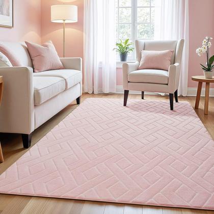 Imagem de Tapete Area Macgace Ultra Soft Pink 90x150cm para quarto de meninas