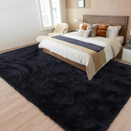 Imagem de Tapete Area Merelax Soft Modern Shaggy 240x300cm preto