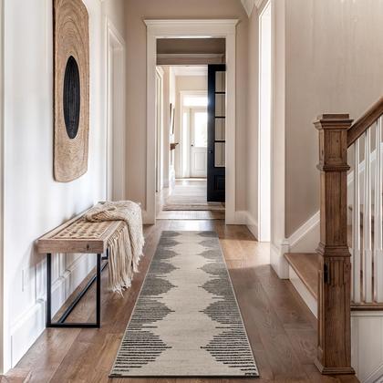 Imagem de Tapete Area Rugshop Bohemian Stripe resistente a manchas 2,5 m x 3 m