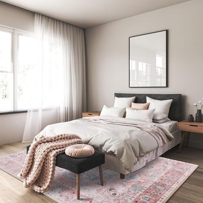 Imagem de Tapete Area Sofrug Vintage Honeycomb Ocean Pink 140x200cm