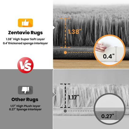 Imagem de Tapete Area Zentavio Grey para sala de estar e quarto 180x270cm