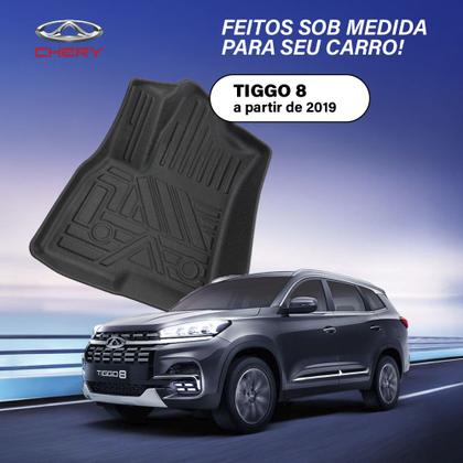 Imagem de Tapete automotivo bandeja de borracha para TIGGO 8 Conjunto 3 peças Ekap
