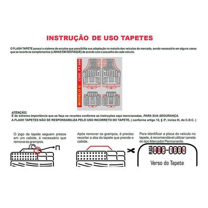 Imagem de Tapete Automotivo Borracha Universal G Frontier 2004 2005