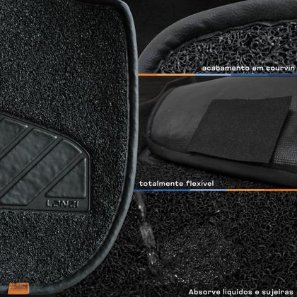 Imagem de Tapete Automotivo capacho Novo Onix Plus 2020 a 2023 Original Lanzi 3pçs Cor Preto Inteiriço Robusto Mágico
