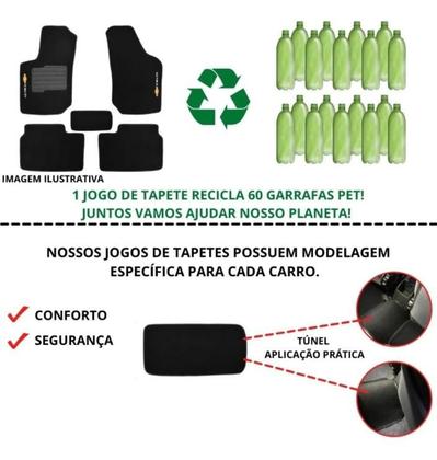 Imagem de Tapete Automotivo Onix 2012 Até 2018 Carpete Bordado