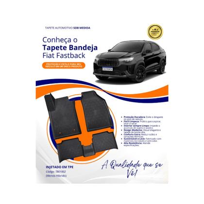 Imagem de Tapete Bandeja Borracha Borda Alta Fiat Fastback 2022 2023 2024 2025