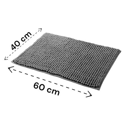Imagem de  Tapete Banheiro Antiderrapante Absorvente Microfibra Bolinha Decoração Entrada Porta Capacho