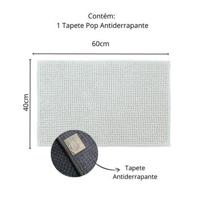 Imagem de Tapete Banheiro Kacyumara Pop Antiderrapante 40X60Cm Chumbo